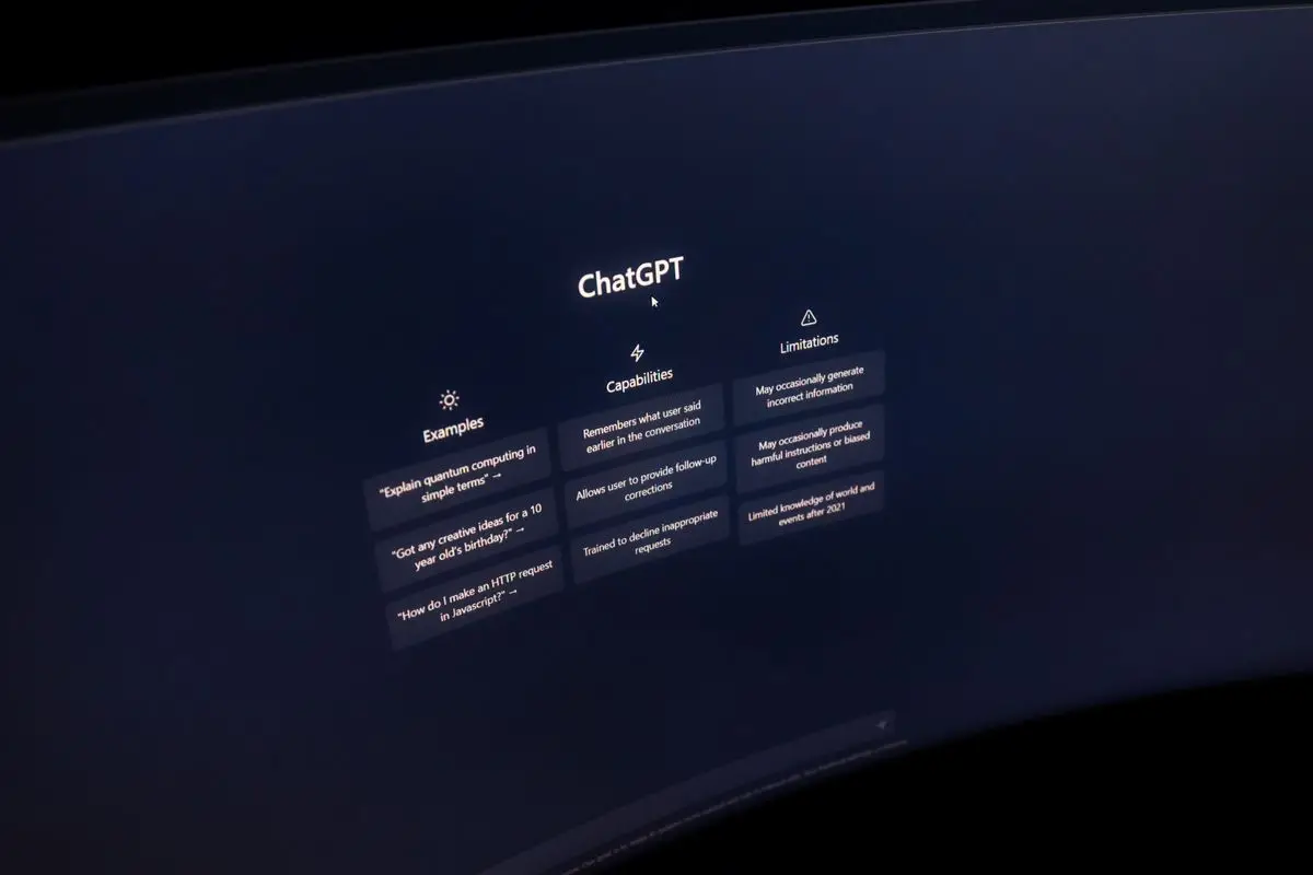 AI answer engine interface displayed on a computer screen
